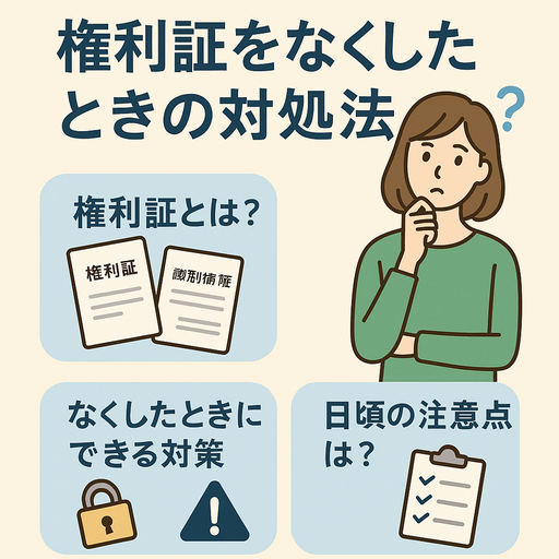 権利証をなくしたときの対処方法（松戸市の高島司法書士）