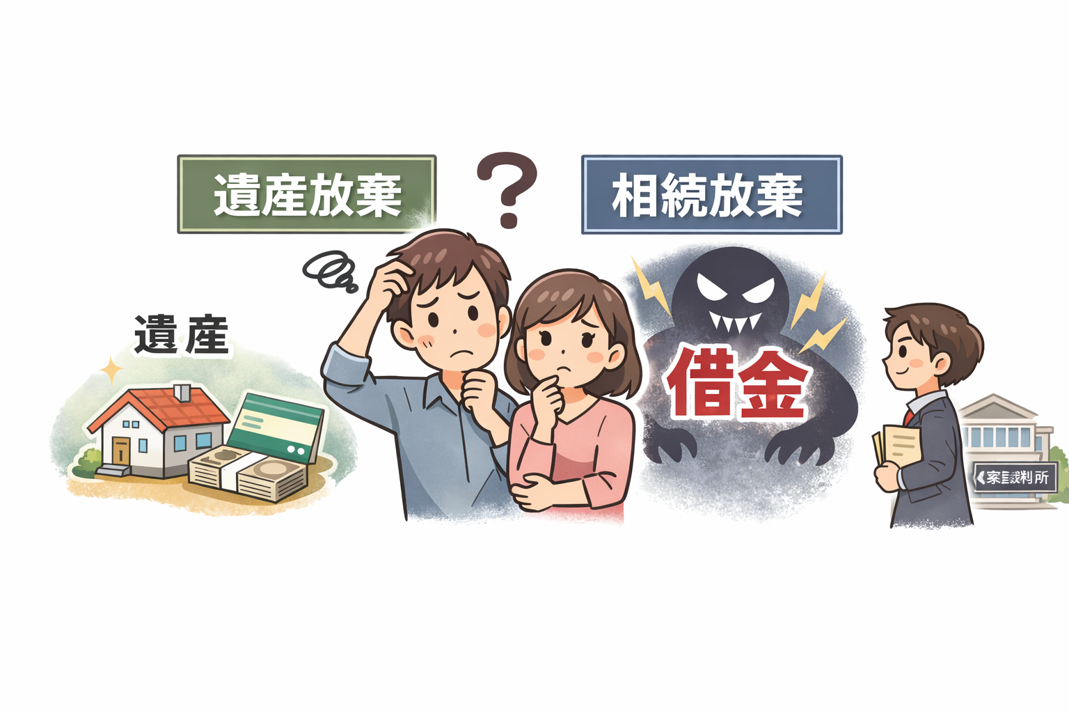 遺産放棄と相続放棄（松戸の高島司法書士事務所）